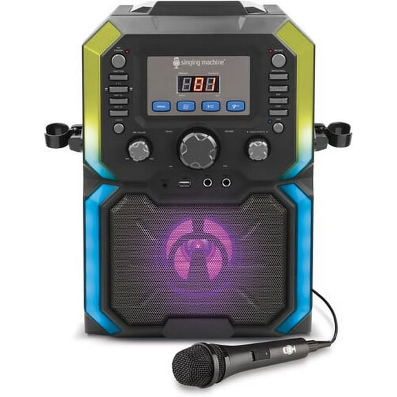 Singing Machine SML271BK CDG Bluetooth Karaoke Machine with lights  [MISC ACCESSORY] Bluetooth