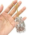 thumbnail image 1 of Cute Dog Shape Pet Hair Storage Keychain, Transparent Capsule Container for Cat Dog Fur Memorial, Unique Pet Keepsake Charm for Collars, Backpacks & Keys - 5.43 Inch, 1 of 8
