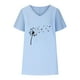 thumbnail image 4 of Camisetas de Cuello en V Mujeres Impresas Manga Corta Camiseta Casual, Ligera Y Básica de las Mujeres Camisetas Casuales, 4 of 4