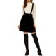 thumbnail image 2 of INSPIRAR CHIC Blusa de Trabajo de Cuello con Lazo Elegante de Manga Larga con Volantes a Cuadros Negra XS, 2 of 5