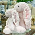 thumbnail image 4 of Embroidered Plush Bunny With Child'S Name HandMade Custom Plush Toy Child'S First Easter Gift, 4 of 5