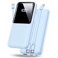 thumbnail image 1 of Cargador portátil Power Bank CFIAI 20000mAh con cables azul, 1 of 6