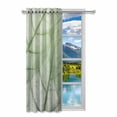 thumbnail image 2 of MKHERT Leaf Design Blackout Window Curtain Drapes Bedroom Living Room Kitchen Curtains 52x84 inch, 2 of 2