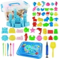 thumbnail image 1 of Kit de arena, juego de juguetes de caja de arena de 54 piezas para niños y niñas, arena beige mágica de 3 libras, herramientas de molde, bandeja inflable, caja de almacenamiento, divertido regalo de c, 1 of 4
