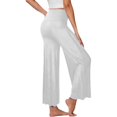 thumbnail image 4 of Women Low Rise Wide Leg Flared Sweatpants Fold Over Leggings Lounge Yoga Pants L, 4 of 5