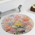 thumbnail image 3 of Spring Flowers Round Area Rugs for Bedroom Living Room, 6FT Soft Indoor Circle Carpets, Carpet Home Decor Floor Mat, 3 of 6