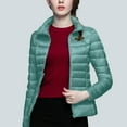 thumbnail image 4 of Women Lightweight Packable Puffer Jacket Stand CollorCasual Feather Down Coat Water Resistant Winter, 4 of 6