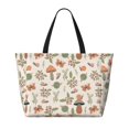 thumbnail image 2 of Fotbe Forest Mushrooms Insects Bolsa de Viaje para Playa - Resistente al Agua, Bolsa Tote de Gran Capacidad y Ligera con 7 Bolsillos para Mujeres y Hombres, 2 of 7