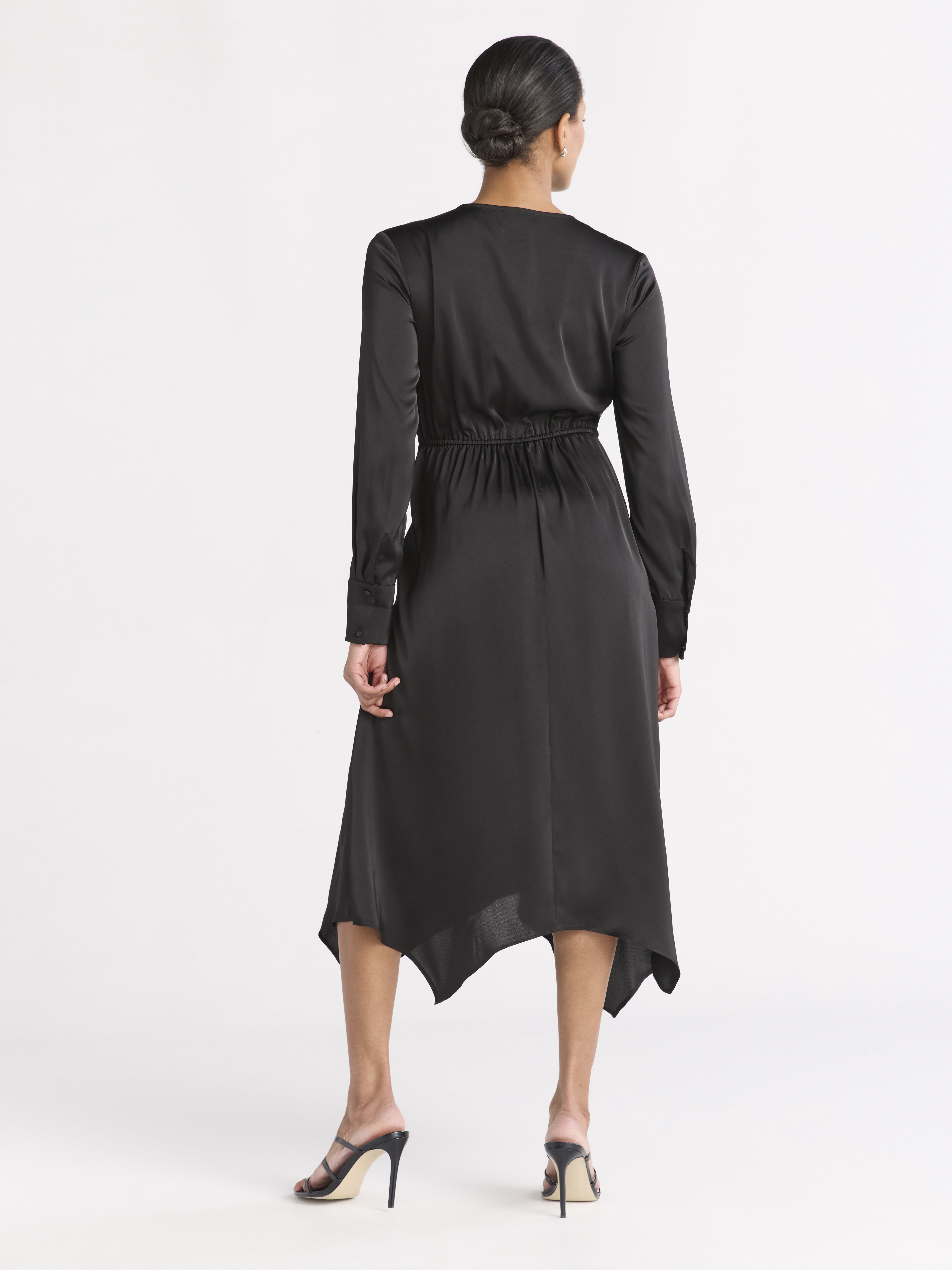 Sofia Jeans Women's Twist Front Dress, Mid Calf Length, Sizes XS-XXXL
