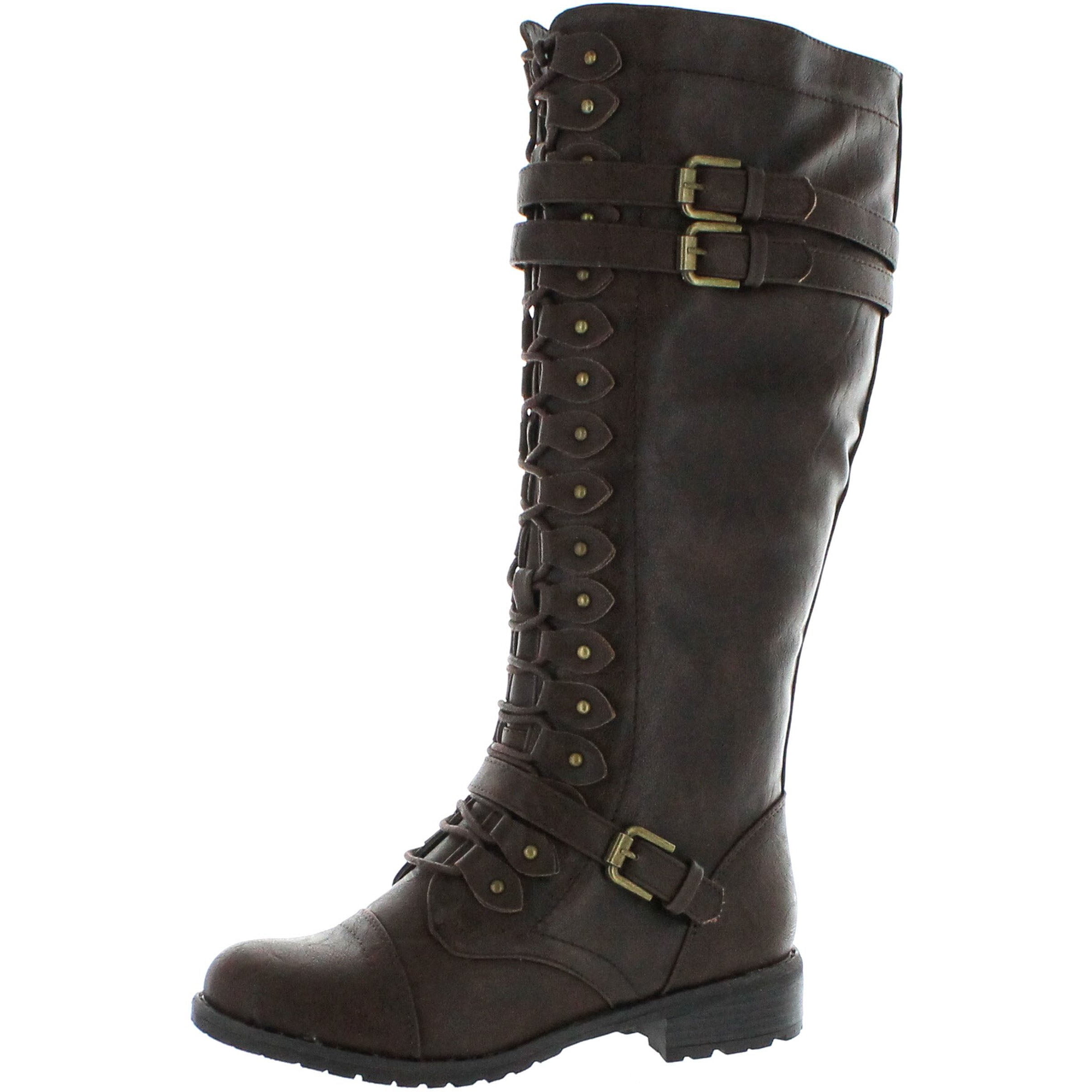 Wild Diva Womens Timberly-65 Boots, Brown, 8
