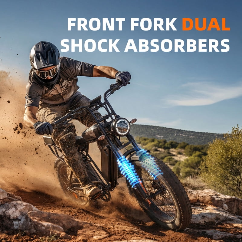 Unibike Electric Mountain Bike for Adults, 20"x4" Fat Tire Off-road Ebikes, 748 Peak Motor E-Bike with LED Turn Signals, 48V/15AH Removable Battery