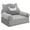 Gray Dog, variant on Dznils Toddler Sofa Chair, 2-in-1 Soft Foam Flip Open Kids Couch Lounger Comfy, Ages 1 , Gray Cat
