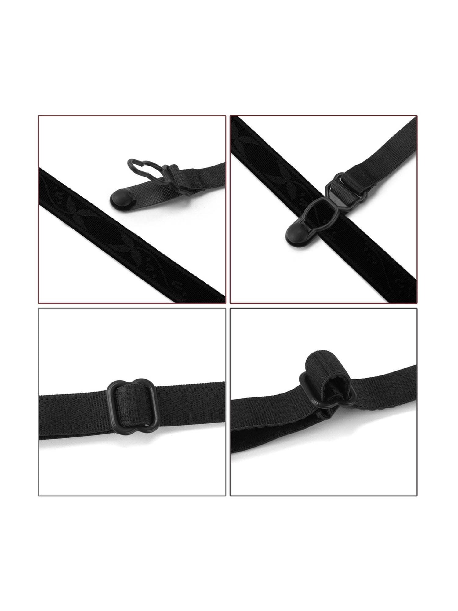 Unique Bargains Women's Elastic Non-slip Adjustable Bra Shoulder Strap Clips Holder