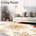 thumbnail image 2 of ODIKA 4'x6' Machine Washable Non-Slip Area Rug, Elegant Monarch Haven Blossom High Traffic Rug with Pad, Beige, 532400, 2 of 8