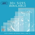 thumbnail image 3 of GPI 2” x 10” Reclosable Ziplock Bag 2 Mil Clear Zipper Bags, 1000-Pack, 3 of 7