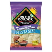 On The Border Cantina Thins Tortilla Chips, Gluten-Free, Fiesta Size, 15 oz Bag
