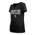 thumbnail image 2 of Girls Youth New Era Black Chicago White Sox Flip Sequin Team V-Neck T-Shirt, 2 of 4
