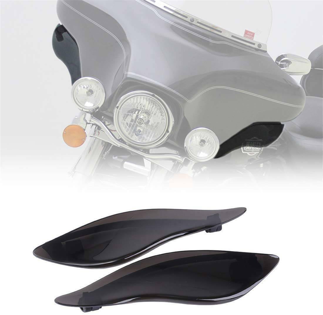 Black Side Wing Windshield Air Deflector Fit For Harley Street Glide 2014-2019 
