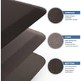 thumbnail image 3 of Djiypn Kitchen Mat, Cushioned Anti Fatigue Mat - Kitchen Rugs Kitchen Decor Non-Slip, Stain Resistant, Waterproof Floor Mats Desk Mat for Kitchen, Office, Workshop, Brown, 17'' x 28''x0.5", 3 of 8