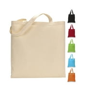 Set of 12 Reusable Cotton Tote Bag Grocery Shopping Art & Crafts Assorted Colors