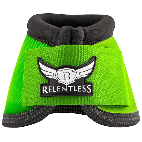 Medium Cactus Ropes Relentless Strikeforce Nylon Horse Bell Boots Lime