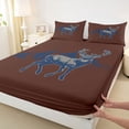thumbnail image 3 of Homewish Wildlife Moose Deer Bed Sheets, Western Lake House King Sheets, Teens Kids Boys Girls Sheet Set, Luxury Bedroom Decor, 4pcs, 3 of 7