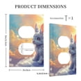 thumbnail image 3 of KLL Sunshine Colorful Cloud Rabbit Pattern Electrical Outlet Covers, 3" x 5" 1 Pack Electric Receptacle Plug Covers for Decorator Receptacle Outlet & Switch-Style S, 3 of 6