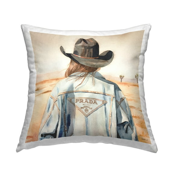 Stupell Industries Glam Desert Cowgirl Decorative Printed Throw Pillow Design by Amanda Greenwood.
