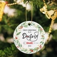 thumbnail image 6 of Doctor's First Year Ornament for Christmas Holiday 2025, First Christmas As Doctor Ornament, Custom New Job Ornament Gift for Doctor Physician with Name Year Doctor Xmas Ceramic Ornament bNo55B, 6 of 6
