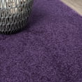 thumbnail image 3 of JONATHAN Y SEU100N-9SQ Haze Solid Low-Pile Purple 9' Square Area Rug, Coastal Bohemian, Pet Friendly, Stain Resistant, Easy to Clean, for Living Room; Kitchen, Bedroom, 3 of 7