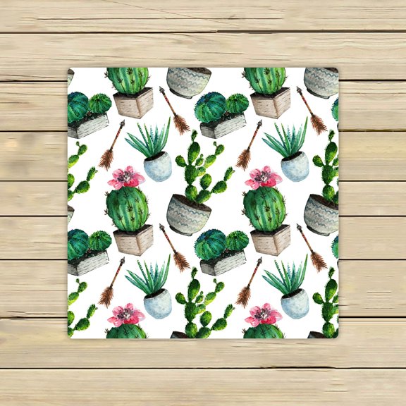 ECZJNT Watercolor Cactus Succulent Vintage Cactus Beach Bath Towels Shower Towel For Home Outdoor Travel 13x13 Inch