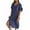 Navy, variant on Xunlbb Summer Dresses for Women 2025 Fashion Women's Summer Casual V-Neck Short Sleeve Solid Beach Sundresses Vent Dress S-2XL