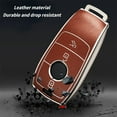 thumbnail image 3 of Leather Car Key Cover Case Holder for Mercedes A C E S G Class GLC CLE CLA, 3 of 5