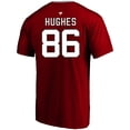 thumbnail image 3 of Men's Profile Jack Hughes Red New Jersey Devils Big & Tall Name & Number T-Shirt, 3 of 3