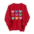 thumbnail image 2 of Hpapadks Sweatshirts for Women Valentine's Day Hoody Long Sleeve Cute Heart Pattern Print Pullover Tops Womens Sweatshirts No Hood, 2 of 4