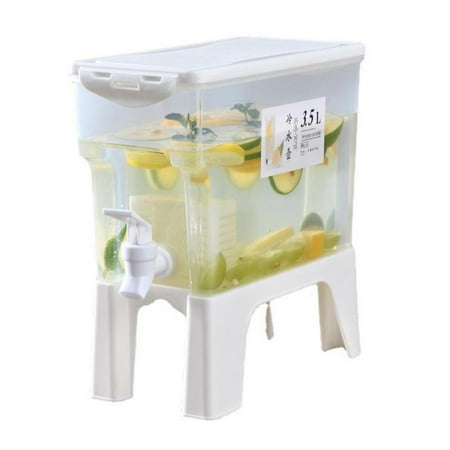 

Drink Dispenser with Removable Stand|3.5L Refrigerator Water Jug Cold Kettle|Lemonade Juice Container Beverage Dispenser with Spigot for Party Weddings