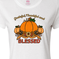 thumbnail image 4 of Inktastic Thankful Grateful and Blessed Pumpkins and Sunflower Women's T-Shirt, 4 of 5