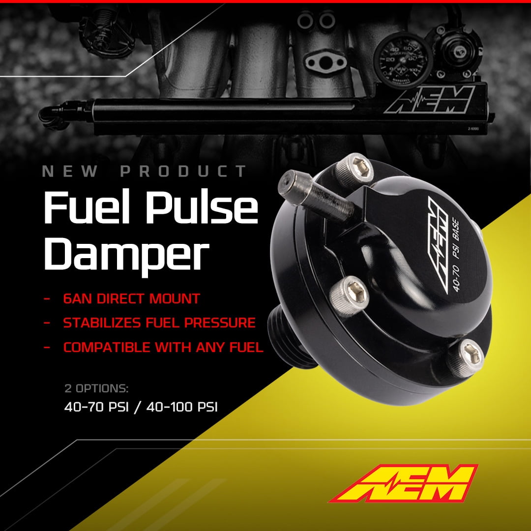 AEM 25-4002 6AN ORB 40-70 PSI FUEL PULSE DAMPER