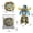 As shown in the picture, variant on QHUDLV Robot Fingertip Spin Top, Fidget Spinner, Transformable Gyro Robot