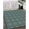 thumbnail image 3 of Ahgly Tapis Rond Lavable en Machine Intérieur Transitionnel Vert Écume de Mer, 7 Pieds Rond, 3 of 7