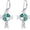 Cross, variant on St Patricks Day Earrings Shamrock Earrings for Women S925 Sterling Silver Good Lucky Celtic Green Four Leaf Clover Jewelry Gift