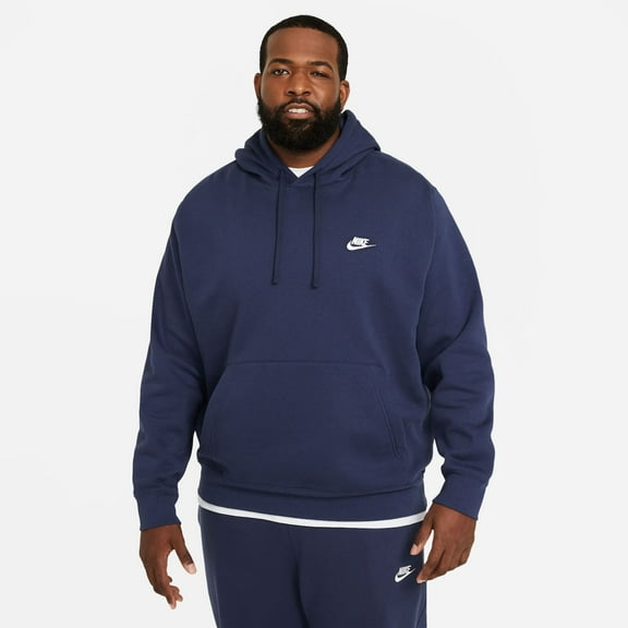 Big & Tall Nike Sportswear Club Fleece Pullover Hoodie Color: Navy Size: L TALL