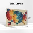 thumbnail image 4 of 12x16 inch Oil Paintings On Canvas Colorful Map Of America,Home Room Decor Study Accessory,Modern Style Colorful Map Of America Decorative Painting,Gift For Patriot,Living Room,Bedroom,Campus, 4 of 6