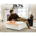 thumbnail image 3 of CHIC HOUSE Modular Sectional Ottoman,Plush Corduroy Upholstered Chaise Seat,Chenille Fabric Convertible Unit for Oversized Couch,White, 3 of 10