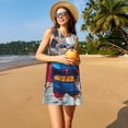 thumbnail image 3 of Lsque Cool Cat In Sunglasses Pattern Summer Dresses for Women – Sleeveless T-Shirt Swing Sundress, Perfect for the Beach and Casual Days, 3 of 7
