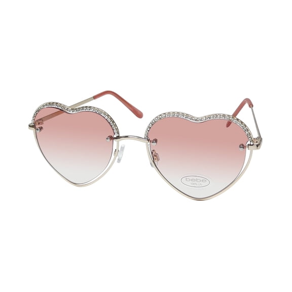 BEBE BBOP1030 SUNGLASSES HEART SHAPED LENSES PERFECT GIFT FOR VALENTINES LOVE