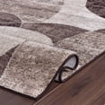 thumbnail image 4 of World Rug Gallery Contemporary Distressed Circle Area Rug - BROWN 5' X 7', 4 of 8