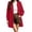 Red #46, variant on Women's Hooded Cardigan Jacket Long Loose Open Front Fleece Coat Fall Winter Cable Knit Causal Jacket, L