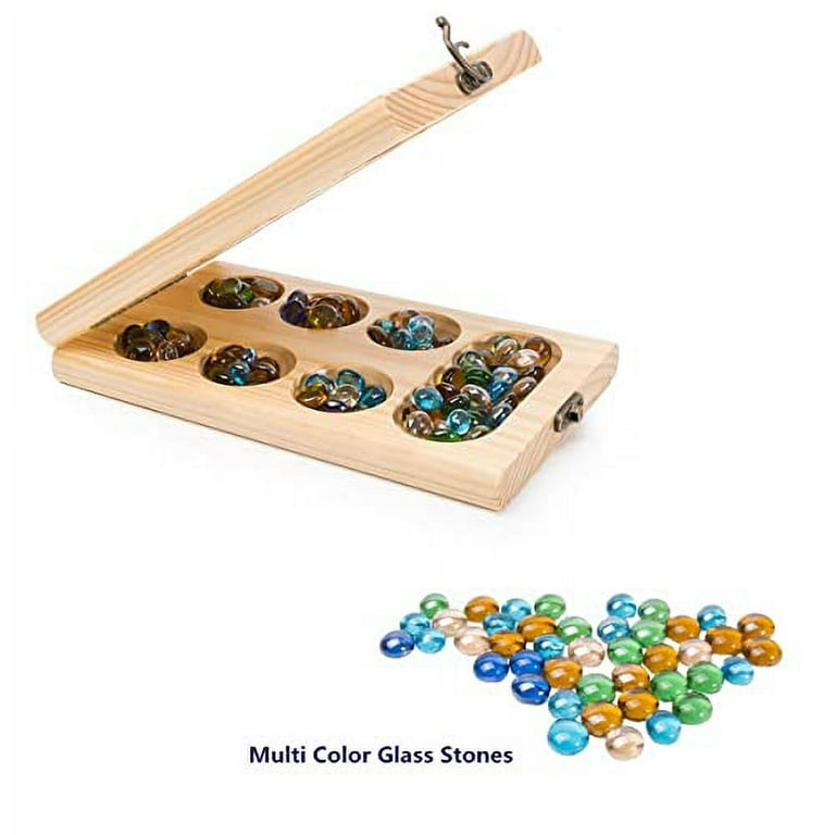 Mancala Stones and Folding Board Stock Image - Image of stones, bead:  5562327