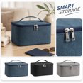 thumbnail image 2 of Makeup Organizer Storage Bag Organizer for Travel and Bathroom Use Gray Oxford Cloth Travel Toiletry Organizer, 2 of 6